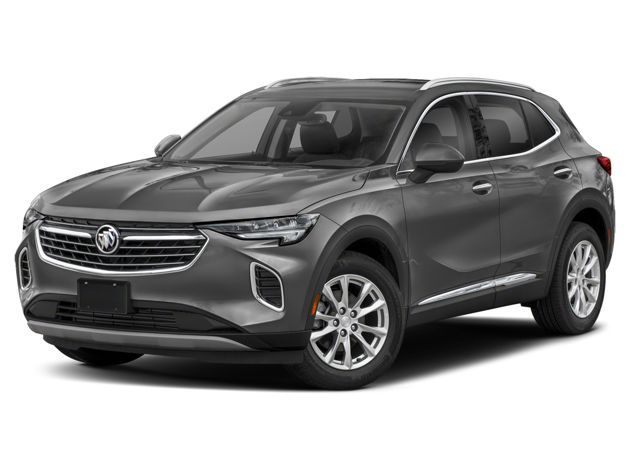 2021 Buick Envision Avenir in Satin Steel Metallic — front three-quarter view