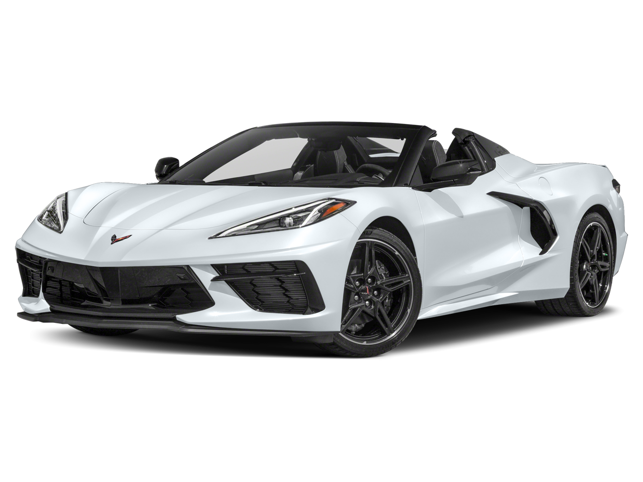2024 Chevrolet Corvette Stingray 2LT in Arctic White — front three-quarter view