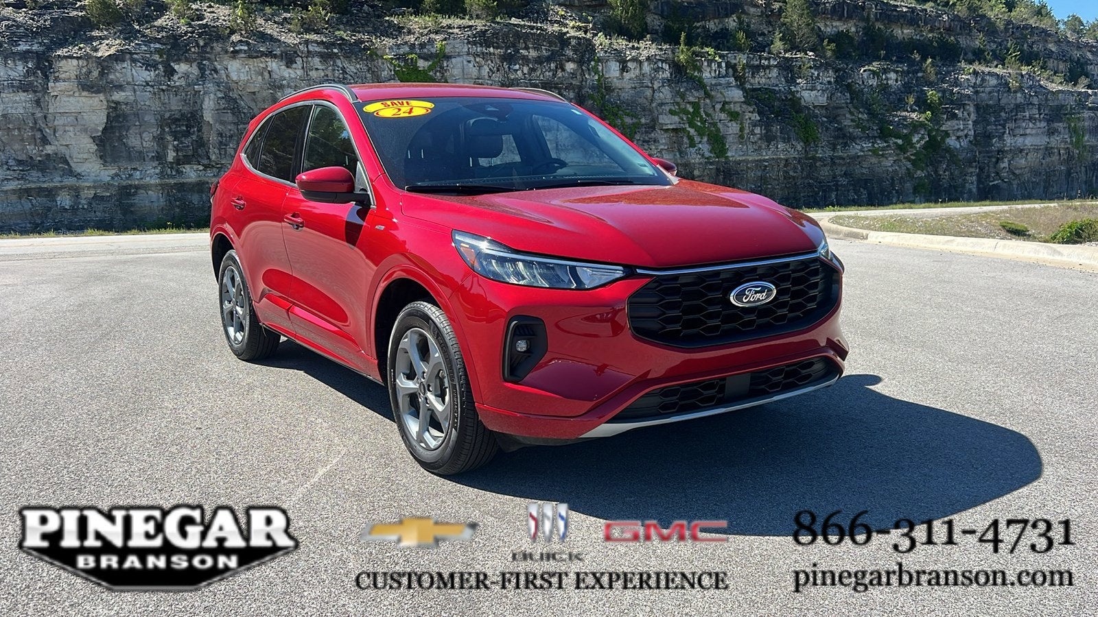 2024 Ford Escape ST-Line Select in Red — front three-quarter view