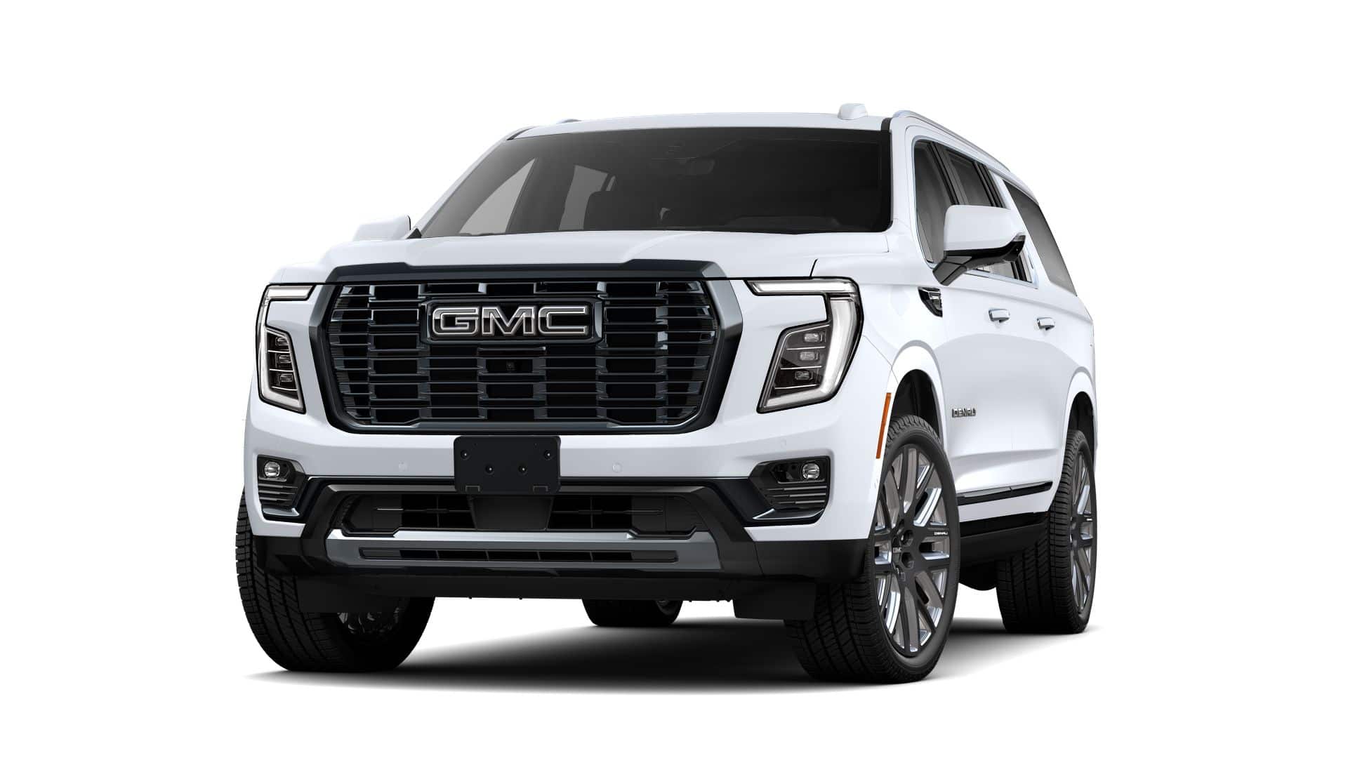 2026 GMC Yukon XL Denali Ultimate in Glacier White Tricoat — front three-quarter view