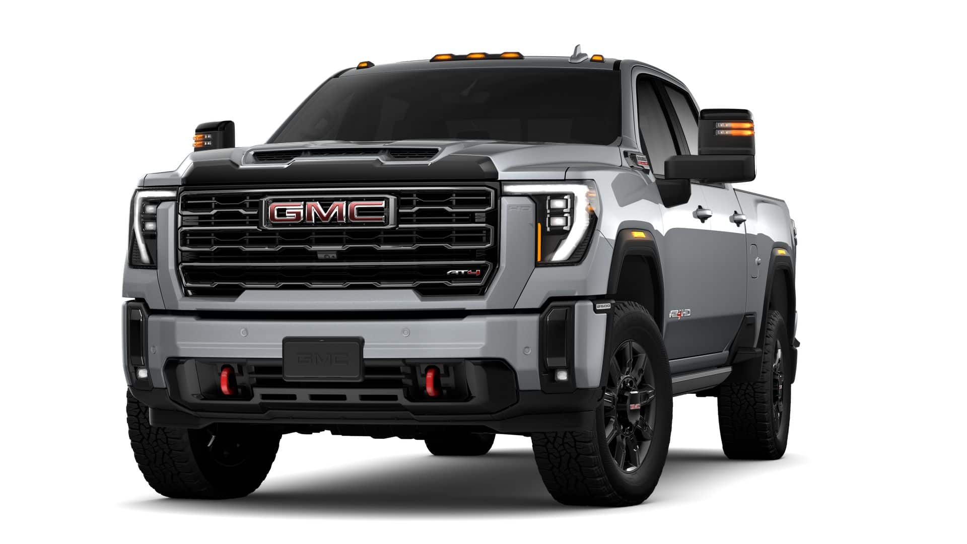 2026 GMC Sierra 2500 HD AT4 in Sterling Metallic — front three-quarter view