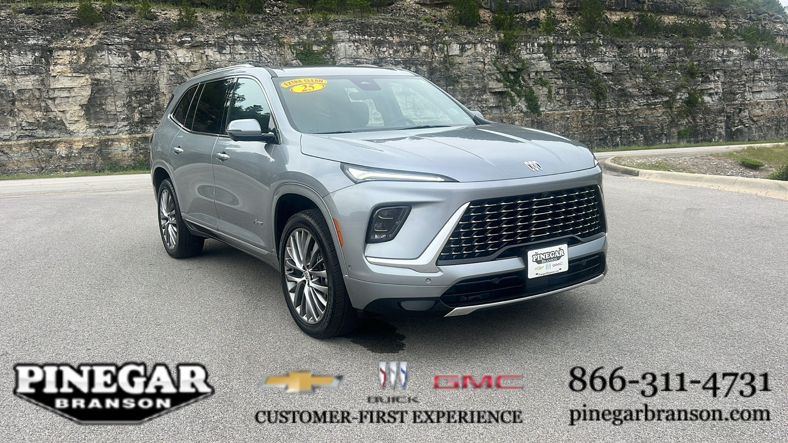 2025 Buick Enclave Avenir in Moonstone Gray Metallic — front three-quarter view
