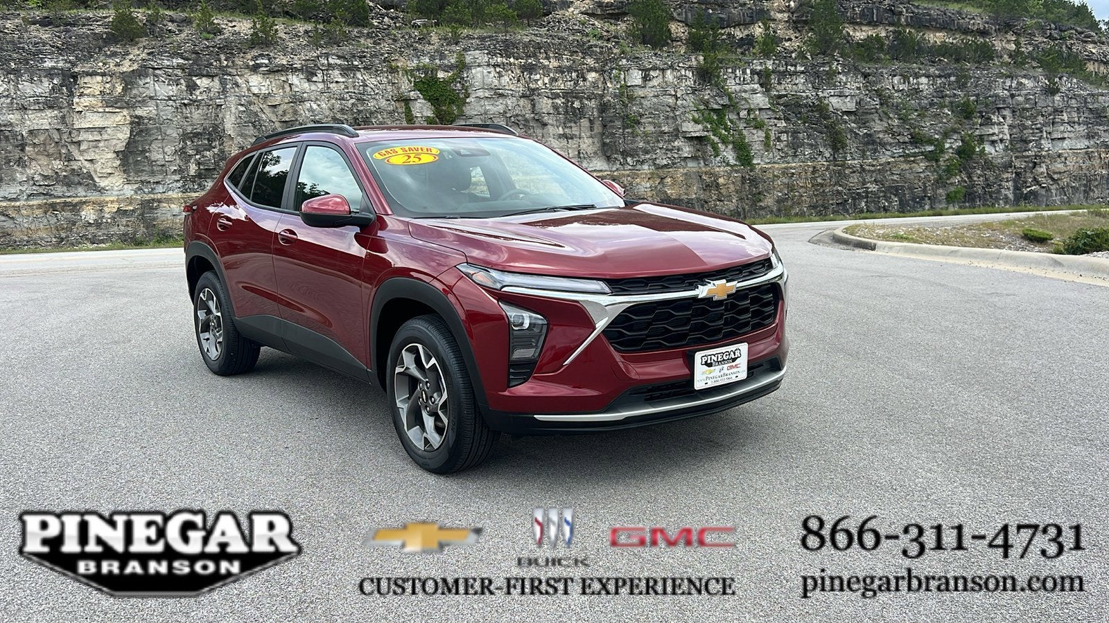 2025 Chevrolet Trax LT in Crimson Metallic — front three-quarter view